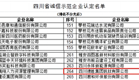 德勝釩鈦上榜2023四川省誠信示范企業